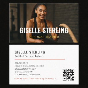 Persoonlijke Trainer Fitness Foto QR Code Visitekaartje
