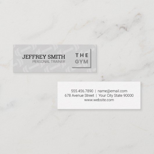 Persoonlijke trainer | Fitness-instructeur Mini Visitekaartje (Voorkant / Achterkant)