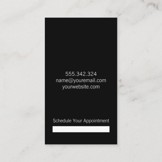 Persoonlijke trainer/fitness-Logo Afsprakenkaartje (Achterkant)