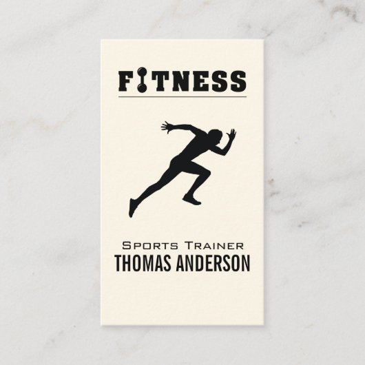 Persoonlijke trainer/fitness-Logo Afsprakenkaartje (Voorkant)