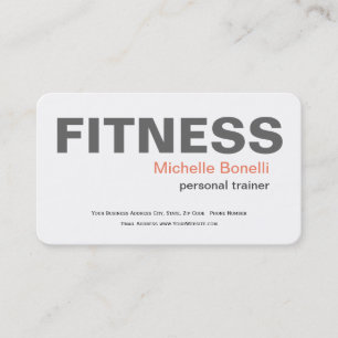 Persoonlijke Trainer Fitness Modern Elegant Visitekaartje