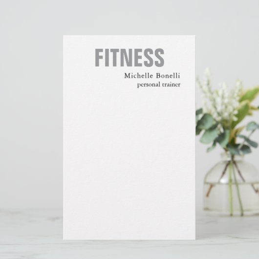 Persoonlijke trainer Fitness Modern legant Briefpapier (Staand voorkant)