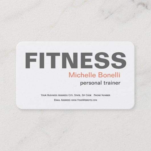 Persoonlijke trainer Fitness Modern legant Visitekaartje (Voorkant)