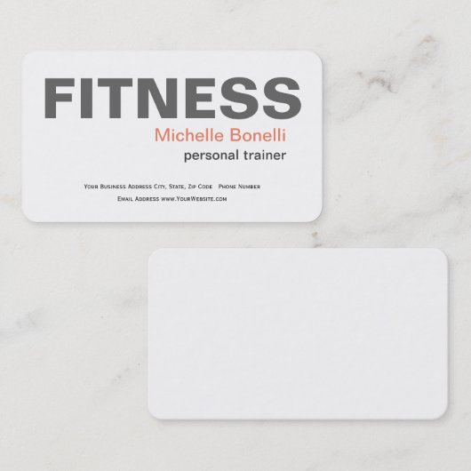Persoonlijke trainer Fitness Modern legant Visitekaartje (Voorkant / Achterkant)