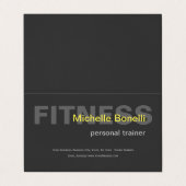 Persoonlijke trainer Fitness Modern legant Visitekaartje (Buitenkant ongevouwen)