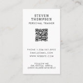 Persoonlijke trainer fitness QR Code Social Media Visitekaartje (Achterkant)
