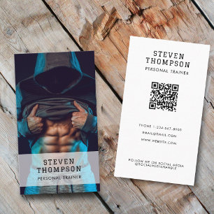 Persoonlijke trainer fitness QR Code Social Media Visitekaartje