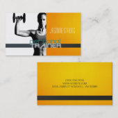 Persoonlijke trainer, fitness, vrouwen, dame, gym visitekaartje (Voorkant / Achterkant)