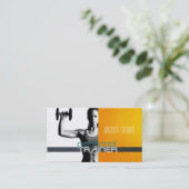 Persoonlijke trainer, fitness, vrouwen, dame, gym visitekaartje (Staand voorkant)