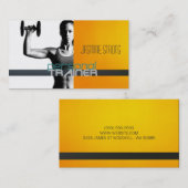 Persoonlijke trainer, fitness, vrouwen, dame, gym visitekaartje (Voorkant / Achterkant)