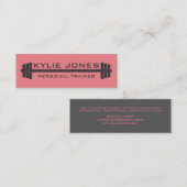 Persoonlijke trainer Fitnessbarbelgewicht Mini Visitekaartje (Voorkant / Achterkant)