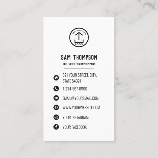 Persoonlijke trainer foto- en Logo-pictogrammen vo Visitekaartje (Achterkant)