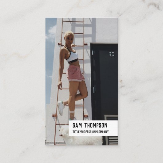 Persoonlijke trainer foto- en Logo-pictogrammen vo Visitekaartje (Voorkant)