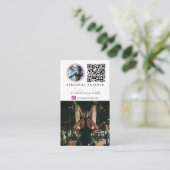 Persoonlijke Trainer Foto Feed Social Media QR Cod Visitekaartje (Staand voorkant)