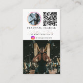 Persoonlijke Trainer Foto Feed Social Media QR Cod Visitekaartje (Voorkant)