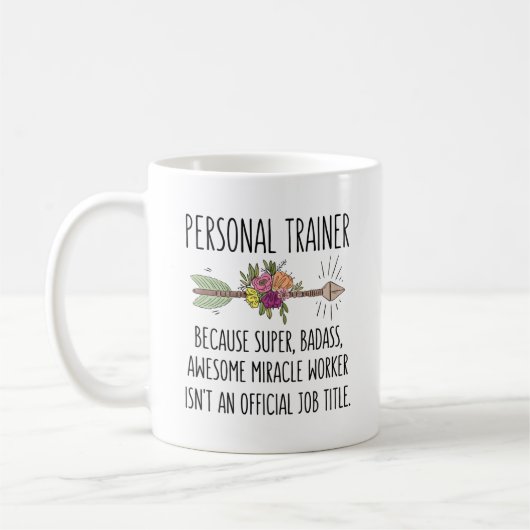 Persoonlijke trainer Funny Gift Idee Koffiemok (Links)