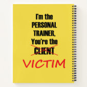 Persoonlijke trainer Funny U bent de Victim-laptop Notitieboek (Achterkant)