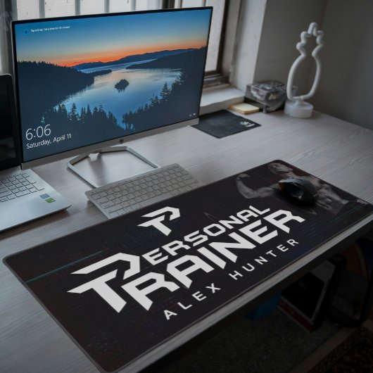 Persoonlijke trainer gepersonaliseerd bureaumat