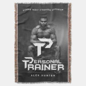 Persoonlijke trainer gepersonaliseerd deken (Voorkant Verticaal)