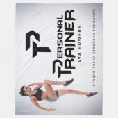 Persoonlijke trainer gepersonaliseerd fleece deken (Voorkant)