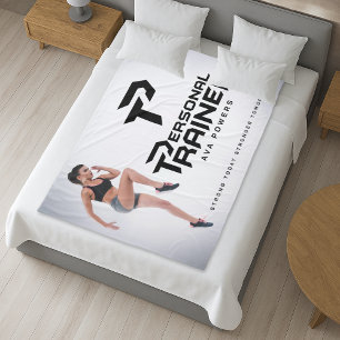Persoonlijke trainer gepersonaliseerd fleece deken