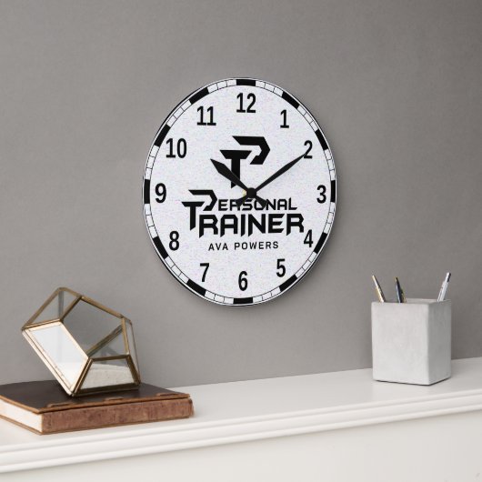 Persoonlijke trainer gepersonaliseerd grote klok (Kantoor)