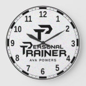 Persoonlijke trainer gepersonaliseerd grote klok (Voorkant)