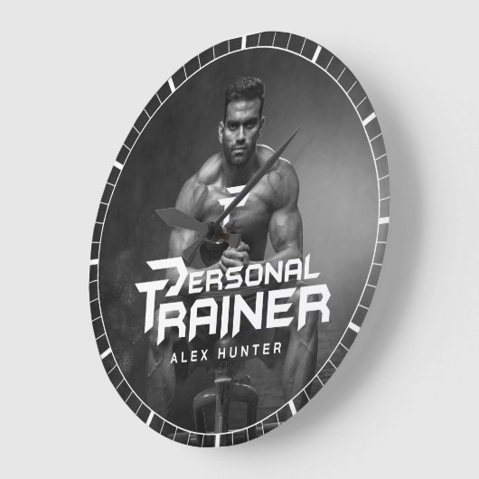 Persoonlijke trainer gepersonaliseerd grote klok (Hoek)