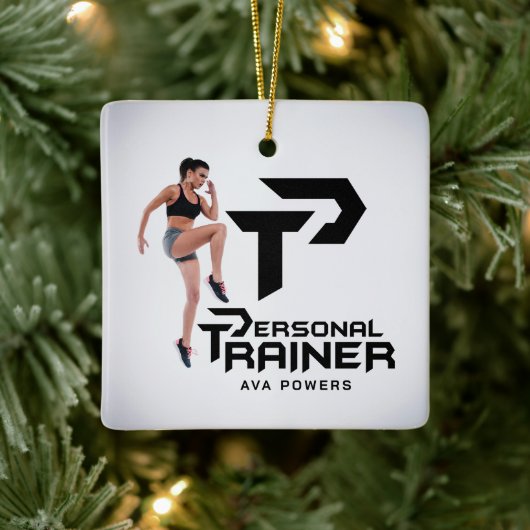 Persoonlijke trainer gepersonaliseerd keramisch ornament (Boom)
