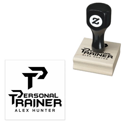 Persoonlijke trainer gepersonaliseerd rubberstempel (Gestempeld)