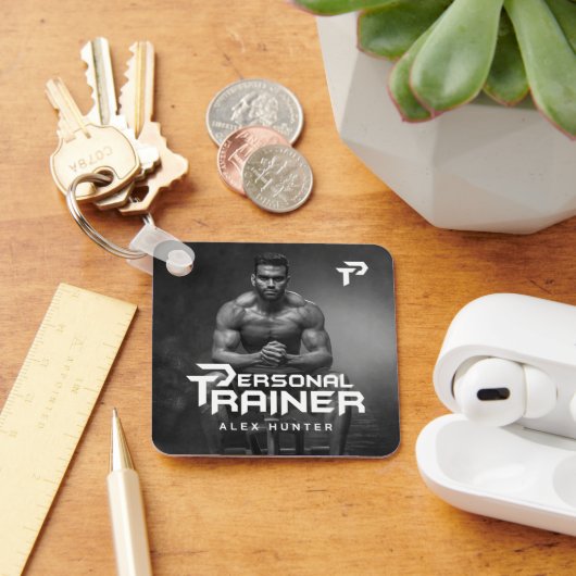 Persoonlijke trainer gepersonaliseerd sleutelhanger (Bureau)