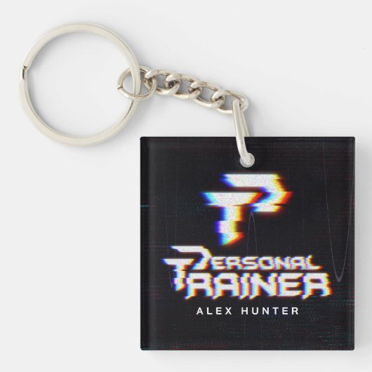Persoonlijke trainer gepersonaliseerd sleutelhanger (Voorkant)
