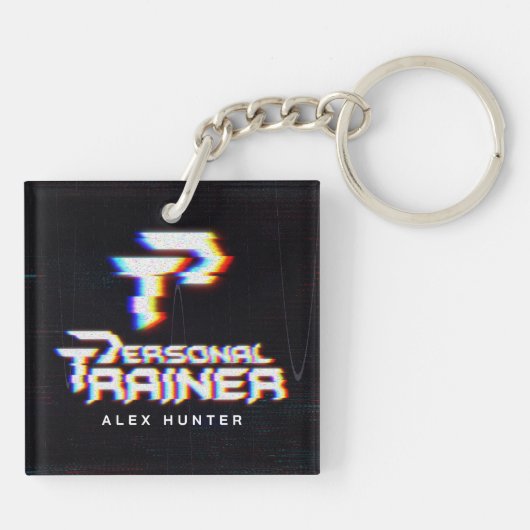 Persoonlijke trainer gepersonaliseerd sleutelhanger (Achterkant)