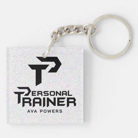 Persoonlijke trainer gepersonaliseerd sleutelhanger (Achterkant)