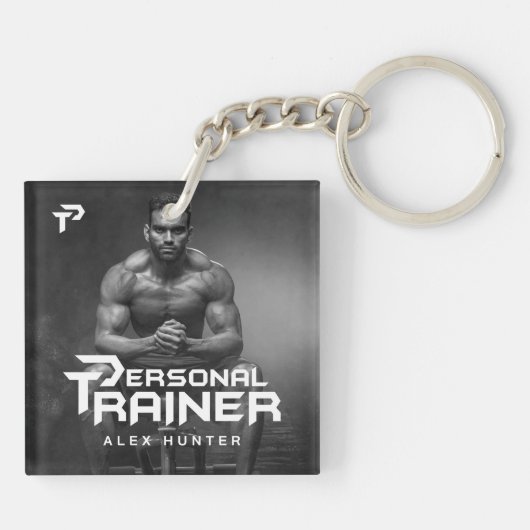 Persoonlijke trainer gepersonaliseerd sleutelhanger (Achterkant)