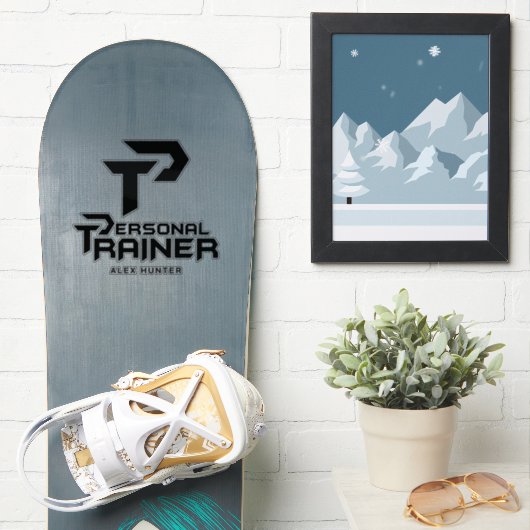 Persoonlijke trainer gepersonaliseerd sticker (Snowboard)