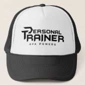 Persoonlijke trainer gepersonaliseerd trucker pet (Voorkant)