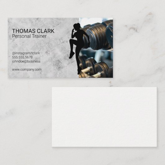 Persoonlijke trainer | Gewicht Visitekaartje (Voorkant / Achterkant)