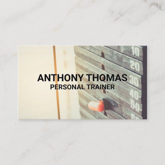 Persoonlijke Trainer | Gewichtsschijven Gym Machin Visitekaartje (Voorkant)
