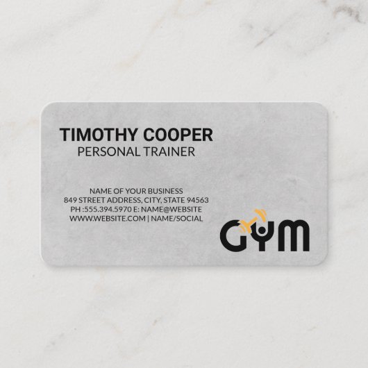 Persoonlijke Trainer | Gym Logo Visitekaartje (Voorkant)