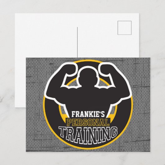 Persoonlijke trainer GYM Power Training Fitness -  Briefkaart (Voorkant / Achterkant)