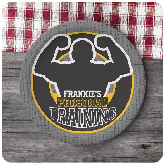 Persoonlijke trainer GYM Power Training Fitness -  Papieren Bordje