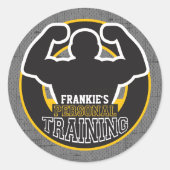Persoonlijke trainer GYM Power Training Fitness -  Ronde Sticker (Voorkant)