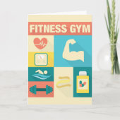 Persoonlijke Trainer Gymlid Iconisch Professioneel Kaart (Voorkant)