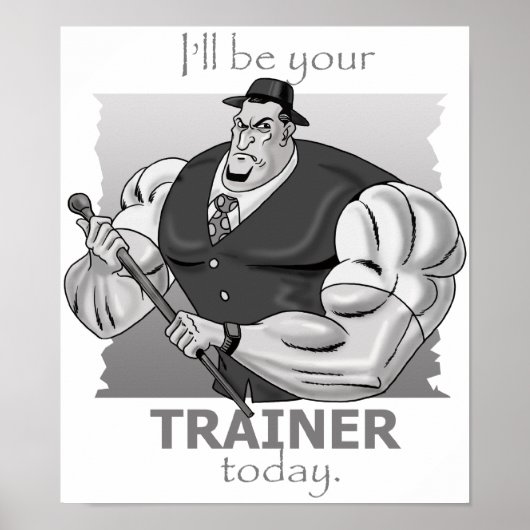 Persoonlijke trainer - Hardcore stijl - Poster en (Voorkant)