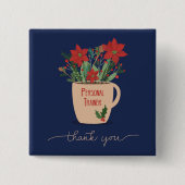 Persoonlijke trainer Hartelijk dank voor Kerstmis Vierkante Button 5,1 Cm (Voorkant)