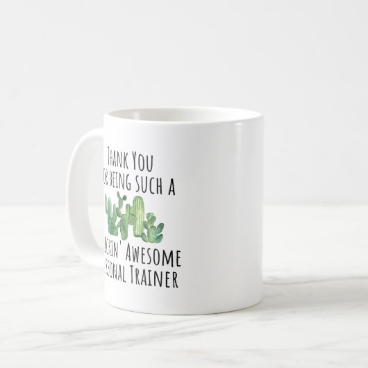 Persoonlijke trainer Hartelijk dank voor uw apprec Koffiemok (Voorkant links)