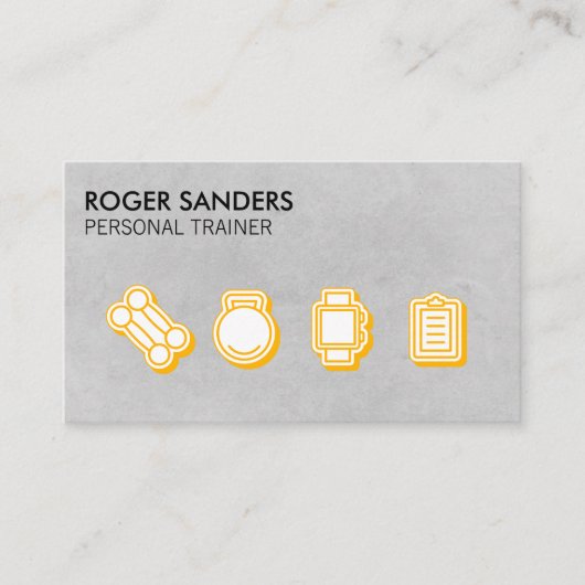 Persoonlijke trainer | Hulpmiddelen voor trainings Visitekaartje (Voorkant)