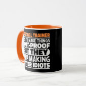 Persoonlijke Trainer Ik Probeer Dingen Grappig Te Mok (Voorkant links)
