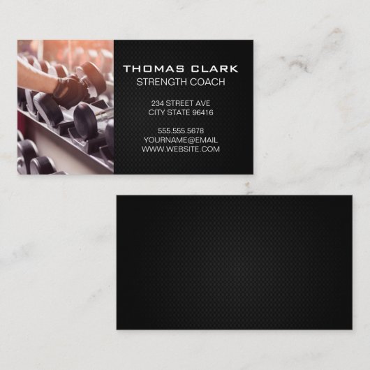 Persoonlijke Trainer | Krachttraining | Gewichten Visitekaartje (Voorkant / Achterkant)
